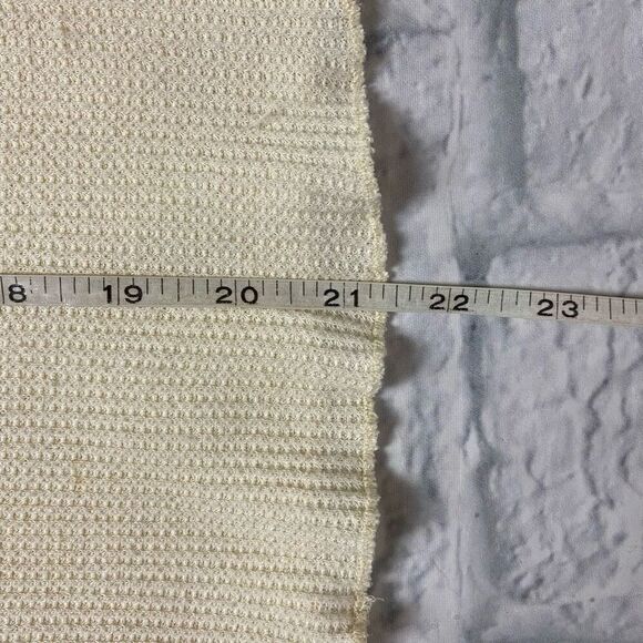 Adonna women M short sleeve & shorts waffle print pajama set cream color - Picture 15 of 15